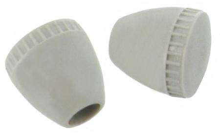 Knop (oude vorm), stoel verontgrendeling, grijs, paar