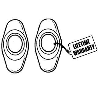 Bumpersteunrubber achter USA paar 8.74-