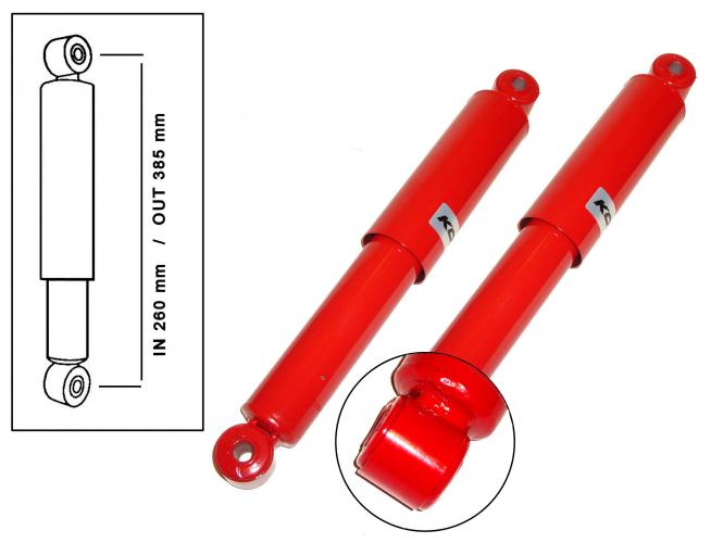 schokbreker, voor, KONI-rood, paar