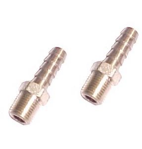 Slang aansluiting, recht, 1/8-27 NPT, 5-6.4mm slang, paar