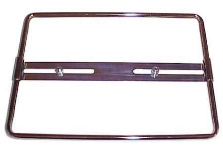 Kentekenplaat houder,  chroom, achter, 27.5 cm x 19.5 cm