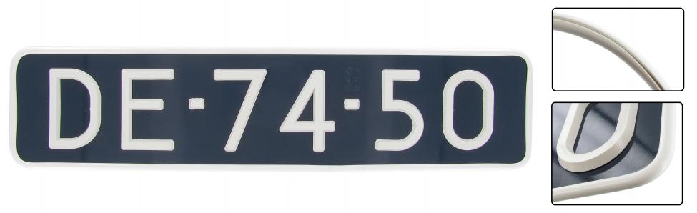 Kennzeichenrand weiem Vinyl, 44 x 10.5 cm