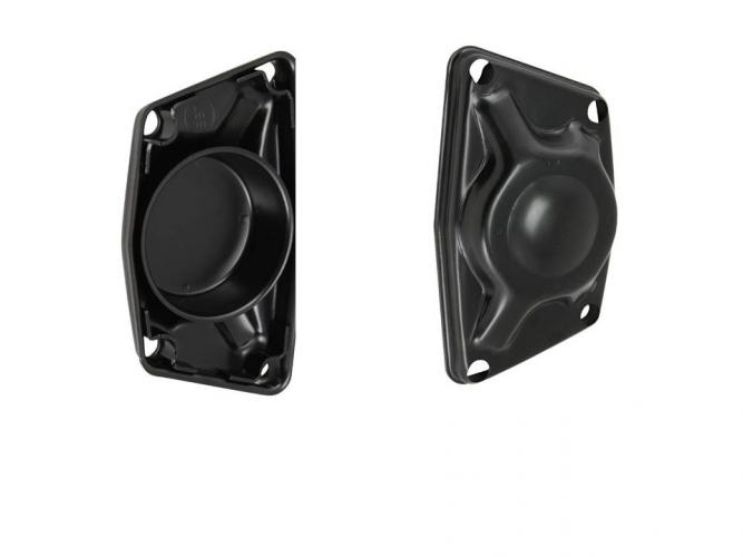 Torsion bar covers, black, swing axle, 8.59-, pair