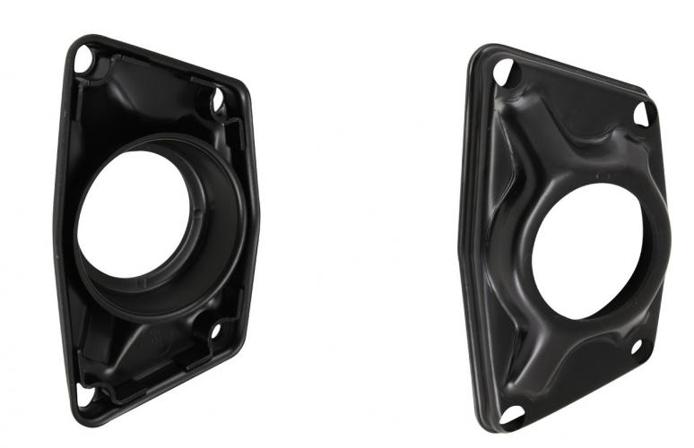 Torsion bar covers with hole, black, swing axle, 11.52-7.59, pai