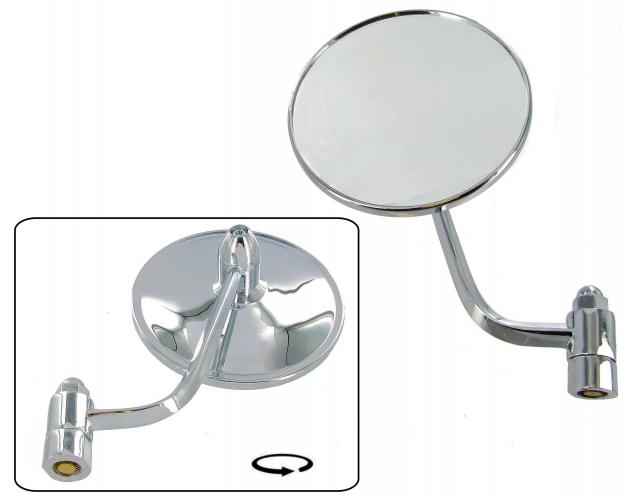 spiegel, rond, "USA", RVS, links (Top-quality)