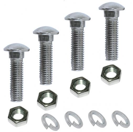 bumper bout, chroom, 8 x 30 mm, 4 stuks