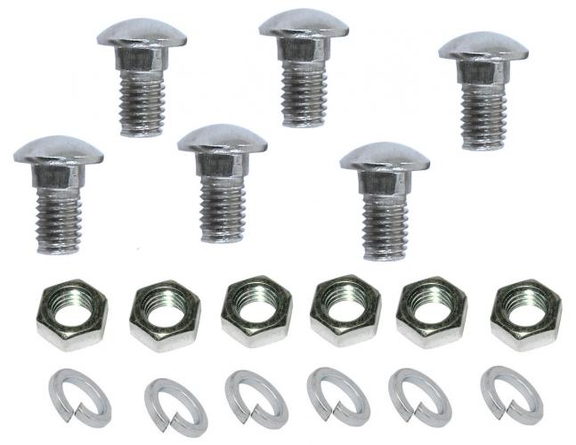 bumper bout, chroom, 8 x 15 mm, 6.st.