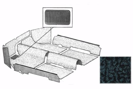 Tapijtset, zwart, 8.72-