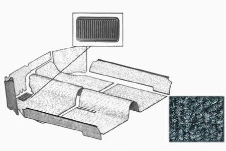 Carpet kit, gray, 8.68-7.72