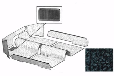 Carpet kit, black, 1302