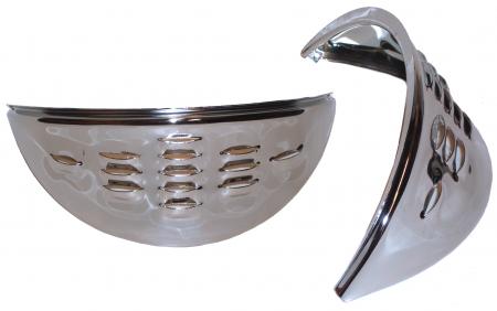 Koplampwimpers Chroom met Gleuven 8.67-