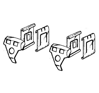 Stoelgeleiders, kunststof, 8.72-7.80