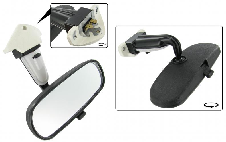 Binnenspiegel cabrio zwart, kompleet, 8.67-