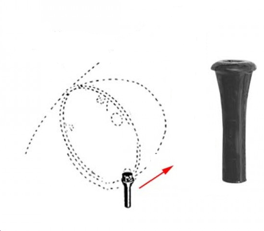 Rubber Koplamp/koplamppot afvoerslang 8.56-