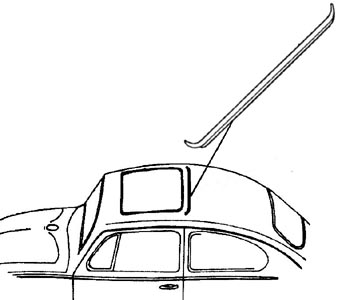 Rubber voor schuifdak, achter