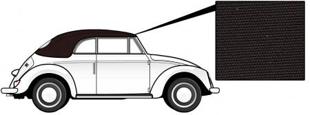 Cabriokap, canvas, bruin, -7.57