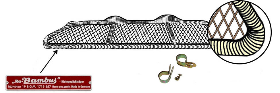 Bambus Opbergrekje, vinyl, Kever cabrio