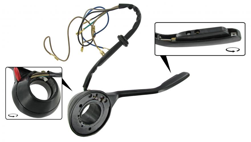 Knipperlicht schakelaar 8.61-7.65, zilver beige(SWF) Knipperlicht schakelaar 8.61-7.65, zilver beige(SWF)